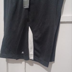 Russell Mens Regular Size 2XL 44-46  Black Athletic Shorts Dri-Power 360 Fresh F